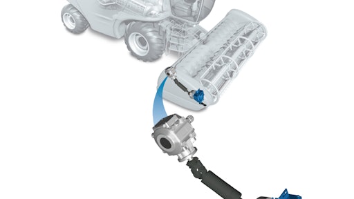 E-torque driveshaft on grain header cutter bar