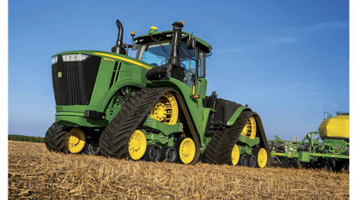 John Deere's 9RX four-track tractor.