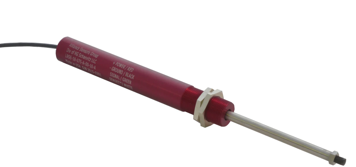 Linear Variable Inductive Sensor Alliance Sensors LRS-18 Spring Loaded Linear Variable Inductive ...