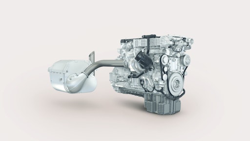 The MTU 6R 1300 engine with EGR aftertreatment is one of many engines the company is co-developing with Daimler for commercial vehicle applications.