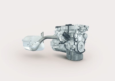 The MTU 6R 1300 engine with EGR aftertreatment is one of many engines the company is co-developing with Daimler for commercial vehicle applications.