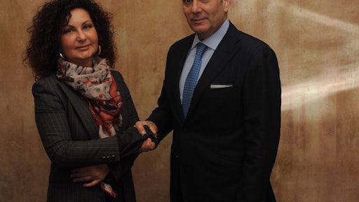 Sonia Bonfiglioli (left), Bonfiglioli Riduttori SpA Chairman, and Enrico Carraro, Carraro SpA Chairman.