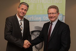 Bernd Holz (left) succeeds Eric Lepine (right) in the position of CECE President.