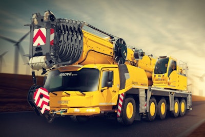Manitowoc's Grove GMK5250L all-terrain crane will be introduced at bauma 2016.