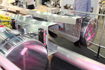 Alcoa and Metalsa demonstrated an aluminum-intensive frame assembly at the 2015 Mid-America Trucking Show that incorporates rails along with suspension mounts and cross members.
