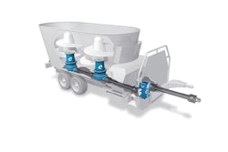 System for trailed feed mixers
