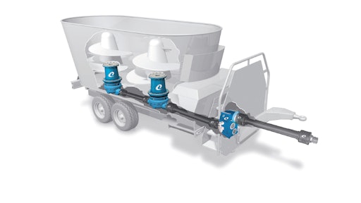 System for trailed feed mixers