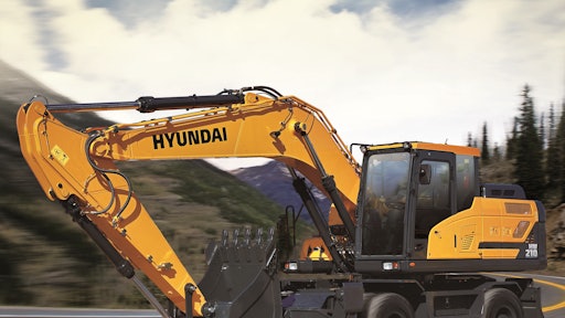 HW210 wheeled excavator
