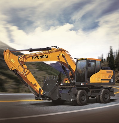 HW210 wheeled excavator