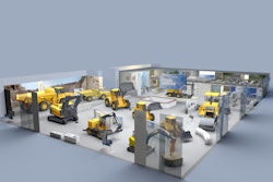 Volvo's indoor exhibit at bauma