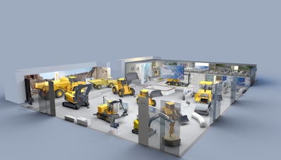 Volvo's indoor exhibit at bauma