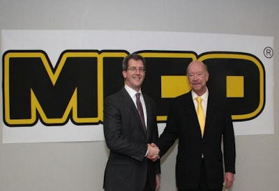 Jon Morrison (left), WABCO President, Americas, and Brent McGrath, MICO President, after WABCO acquired MICO.