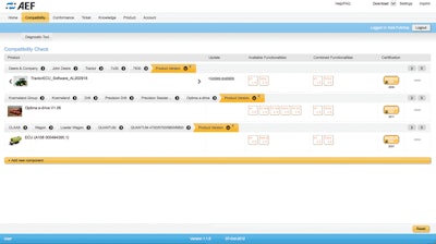AEF's ISOBUS database enables manufacturers, dealers and farmers to see which pieces of agricultural equipment from various brands will be compatible.