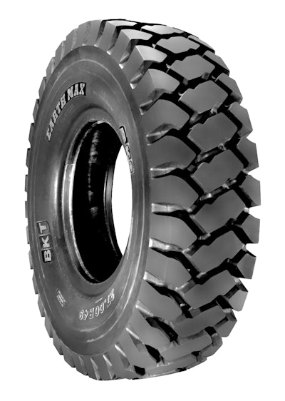 The Earthmax SR 45 Plus is one of many tires BKT is displaying at bauma 2016.
