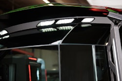 External LED lights and sunshade on the Genius CAB