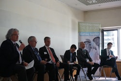 CECE's panel discussion at bauma led by Sandy Guthrie with Bernd Holz, Erik Sjödin, Jean-Noël Onfield, Pedro J. Juan Boix and Christof Kemmann participating.