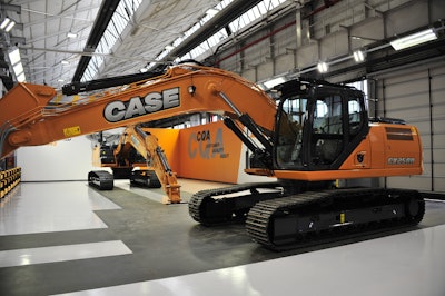 The San Mauro facility focuses solely on producing crawler excavators for the European market.
