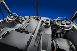 Dual-seat/dual-drive configuration within the Model 520 cab.