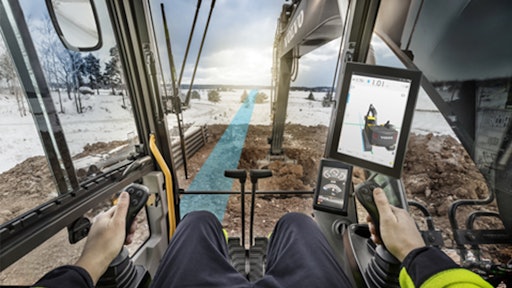 Volvo Construction Equipment’s Dig Assist in action.
