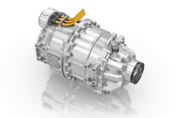 ZF's central drive is an add-on available for all-electric drives in city buses and delivery trucks.
