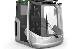 The multi-panel windshield provides optimum visibility for the operator.