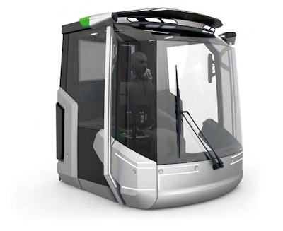The multi-panel windshield provides optimum visibility for the operator.