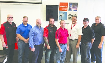 Newly elected members of Isuzu's Distributor Service Training Advisory Board.