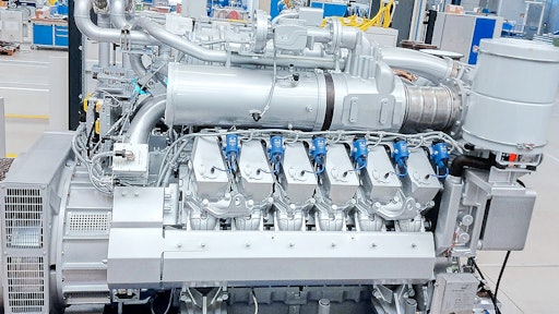 MTU S4000 gas engine used for durability tests in a CHP application