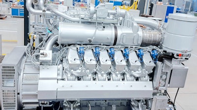 MTU S4000 gas engine used for durability tests in a CHP application