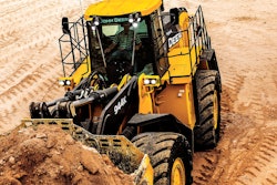 The 536 hp 944K Hybrid Wheel Loader boasts the biggest cab, quickest boom-raise time, and fastest cycle times in its class.