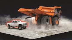 Hitachi's Aerial Angle vision display system with object detection uses millimeter wave radar technology to detect oncoming vehicles.