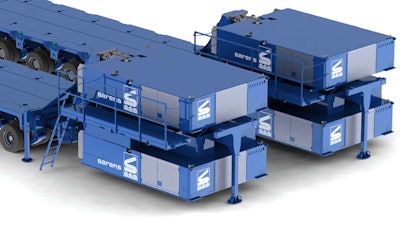 The double Power Pack units with a power output of 1,060 hp each can be split into four standard units to be integrated into a standard fleet system.