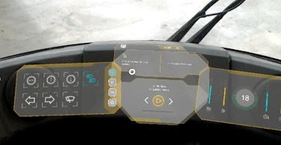 Use of AR technology for machine displays enables them to be quickly changed and customized to individual operator or machine preferences.