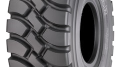 GP-4D high-traction, deep-tread tire for articulated dump trucks