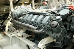 The D2862 in the engine room of the hovercraft.