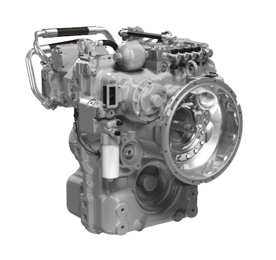 The short-drop version of the HVT R2 features a modular configuration with a redesigned transmission case that reduces input/output distance. This hydromechanical variable transmission supports power outputs from 130-200 kW (174-268 hp).