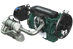 The Volvo Penta Stage V engine concept features a common rail injection system to help reduce fuel consumption.