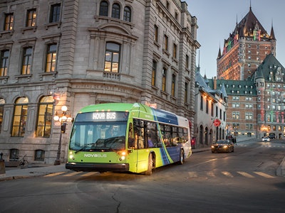 Three Nova Bus LFSE 100% electric buses will operate in the city of Montreal as part of the city mobility project.