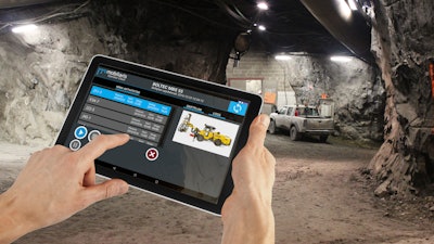 Mobilaris software on a tablet.