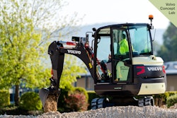 The EX2 fully electric compact excavator prototype.