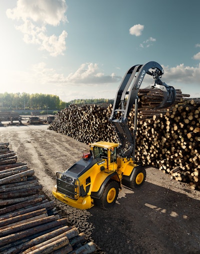 Volvo Construction Equipment’s L180H High Lift large wheel loader.