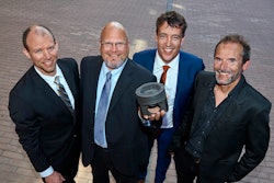 The winners of the Volvo Technology Award 2017 are John Gibble, Frank Löfskog, Michael Balthasar, and Jan Eismark, all from Volvo Group Trucks Technology.