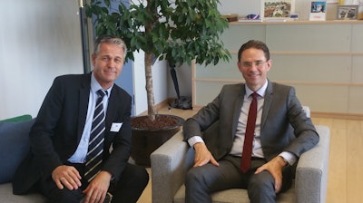 CECE President Bernd Holz (left) meets Commission Vice-President Jyrki Katainen (right)