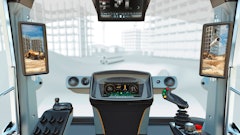 A rendering of the cab Continental displayed at CONEXPO-CON/AGG 2017 which included some of its latest technologies, such as digital mirrors, to demonstrate the trends it sees entering the heavy-duty equipment industry.