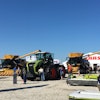 The Claas booth featured several of the company's latest machine and implement technologies.