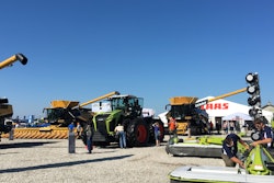 The Claas booth featured several of the company's latest machine and implement technologies.