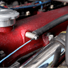 The PCB accelerometer mounted on an engine.