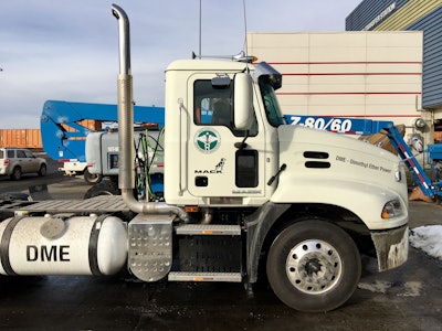 A Class 8 Mack Pinnacle operating on DME underwent testing by the NYC Dept. of Sanitation during the first quarter of 2017.