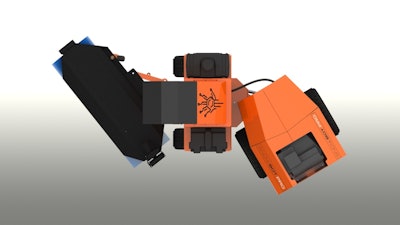 An overhead view of the SnowBot Pro.