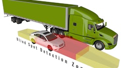 PRECO's Side Defender system is capable of monitoring for objects within a vehicle's blindspot, sending both visual and audio alerts to the driver if one is detected.